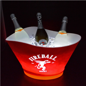 Branded Curvy Illuminated Ice Bucket