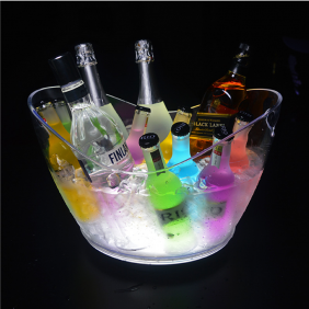 Large illuminated wave ice bucket