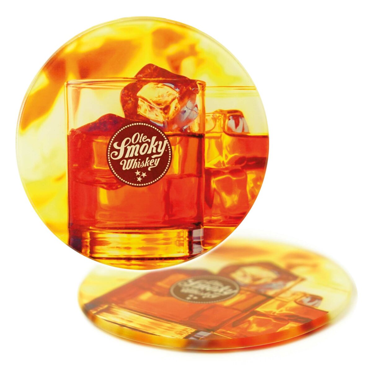Recycled round glass coaster - Image 1