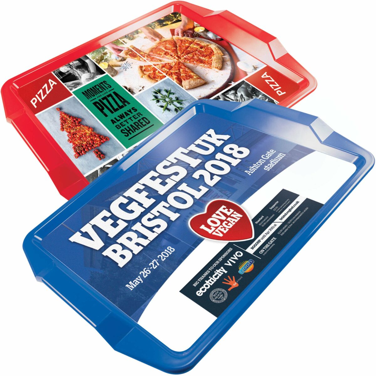 Full colour plastic serving tray - Image 1