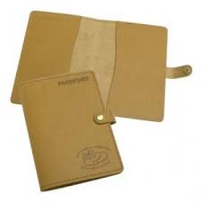 Recycled  Natural Leather Passport Wallet