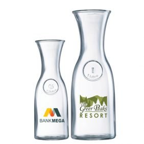 Branded glass carafe