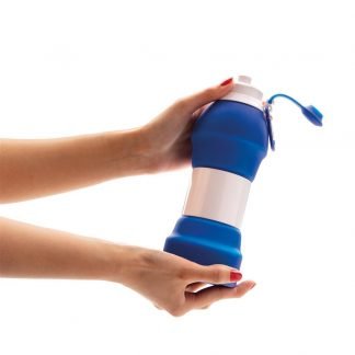Branded collapsible silicone sports bottle