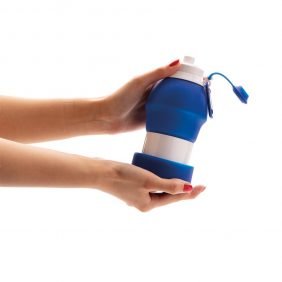 Branded collapsible silicone sports bottle