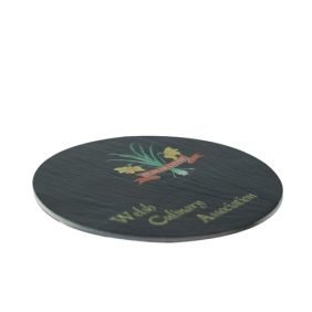 Round slate coaster