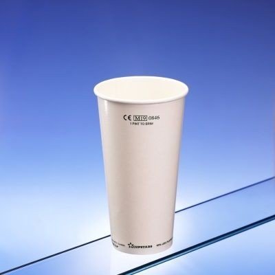 Recyclable paper pint cup