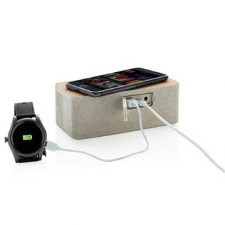 Wheatstraw wireless charging speaker