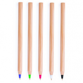 Bamboo pen with coloured tip