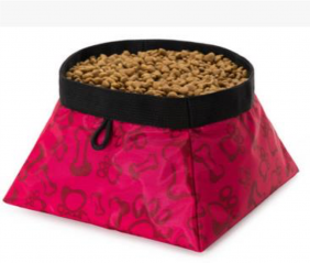 Collapsible cloth dog bowls