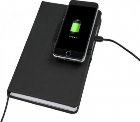 Notebook with wireless charging pad