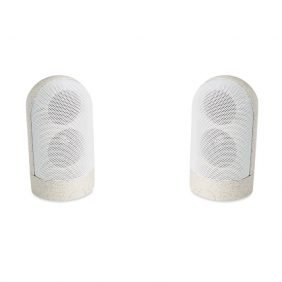 Set of 2 wheat straw bluetooth speakers
