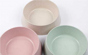 Branded Round Wheat straw Pet bowl