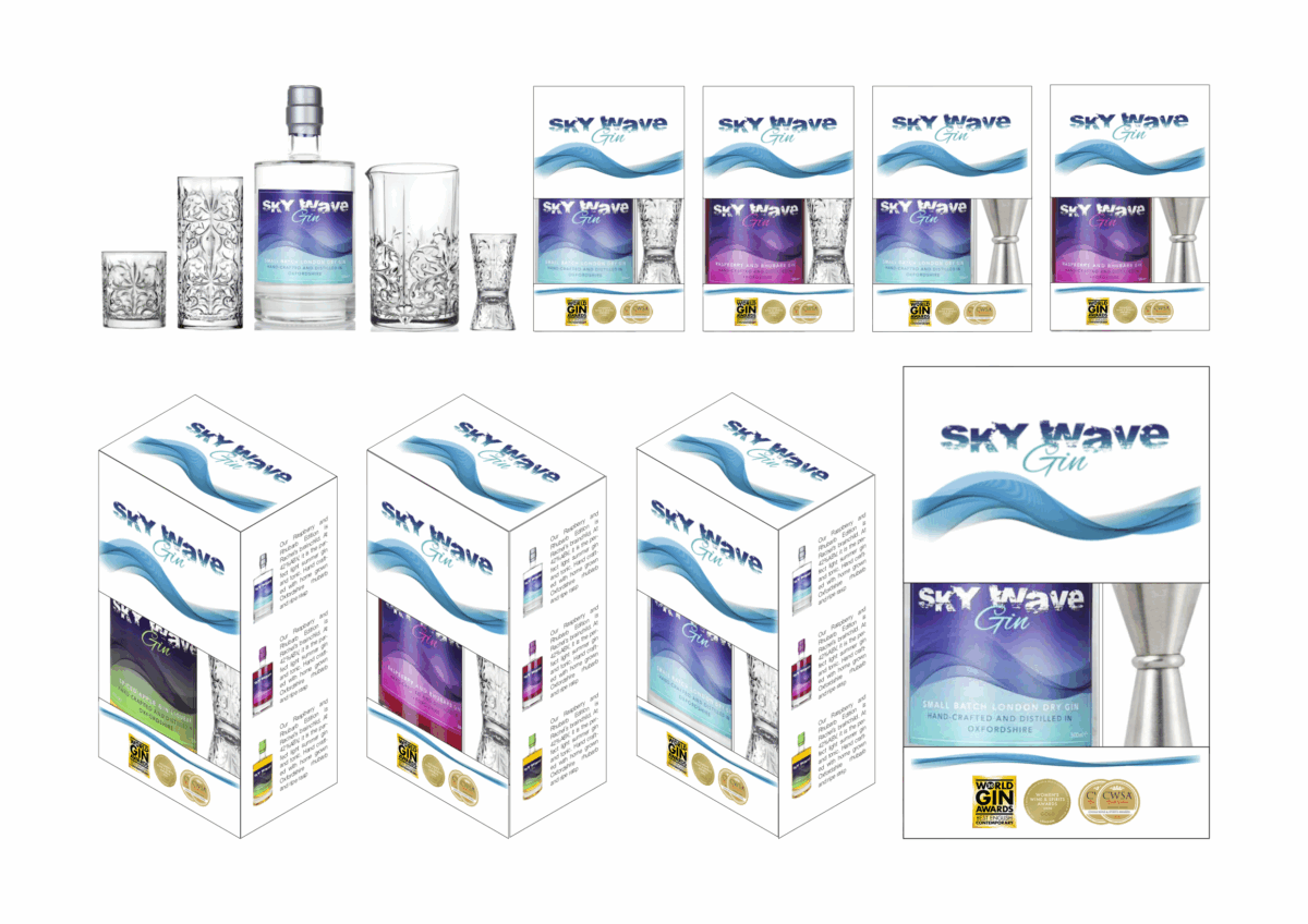 Sky Wave Gin Bespoke Packaging - Image 2