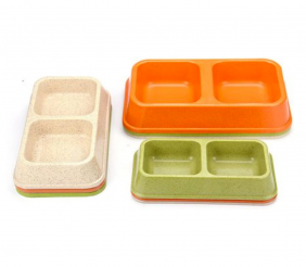 Square Eco Bamboo  Pets Bowl