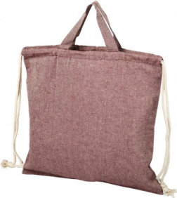 Recycled cotton drawstring backpack