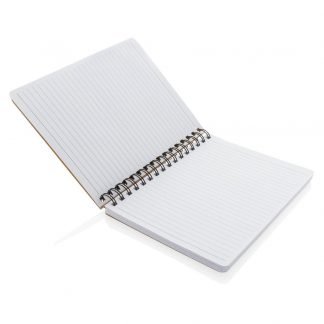 A5 Kraft spiral notebook with sticky notes