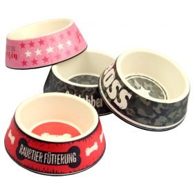 Branded bamboo fiber eco friendly pet bowl