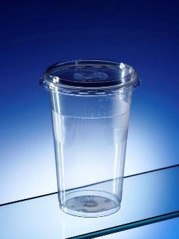 12oz Two Thirds Pint Plastic Cup - Lidded