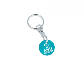 Anti Microbial Trolley Coin Keyring