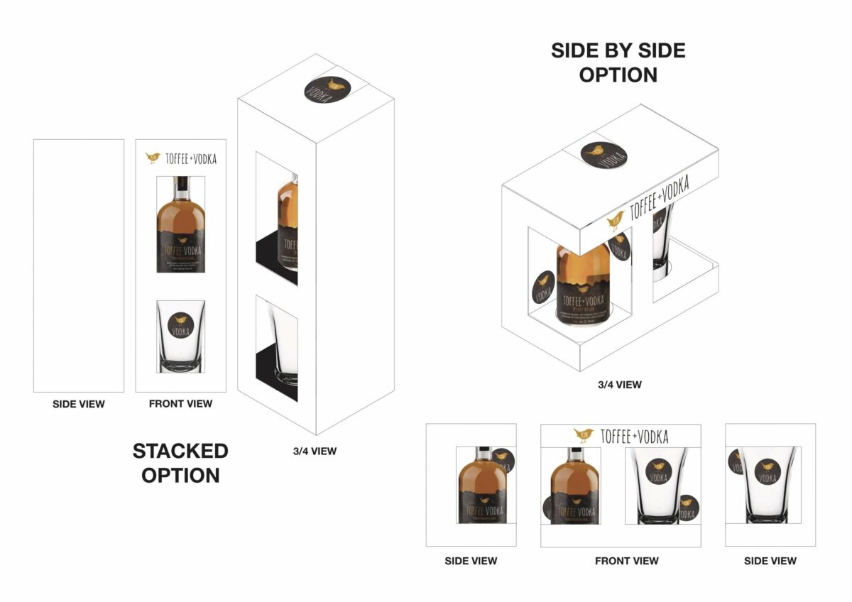 Kin Toffee Vodka Packaging - Image 1