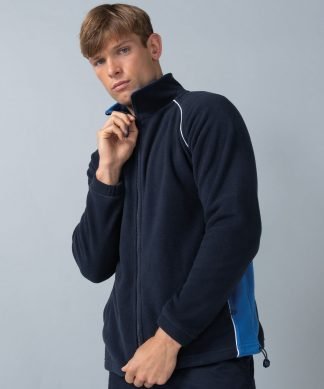 Piped microfleece jacket