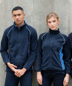 Piped microfleece jacket