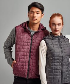 Honeycomb hooded gilet