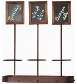 Wine Bottle x3 Chalk Board Display
