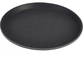 Round Non-Slip Tray Black