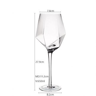 Irregular Hexagonal Wine Glass
