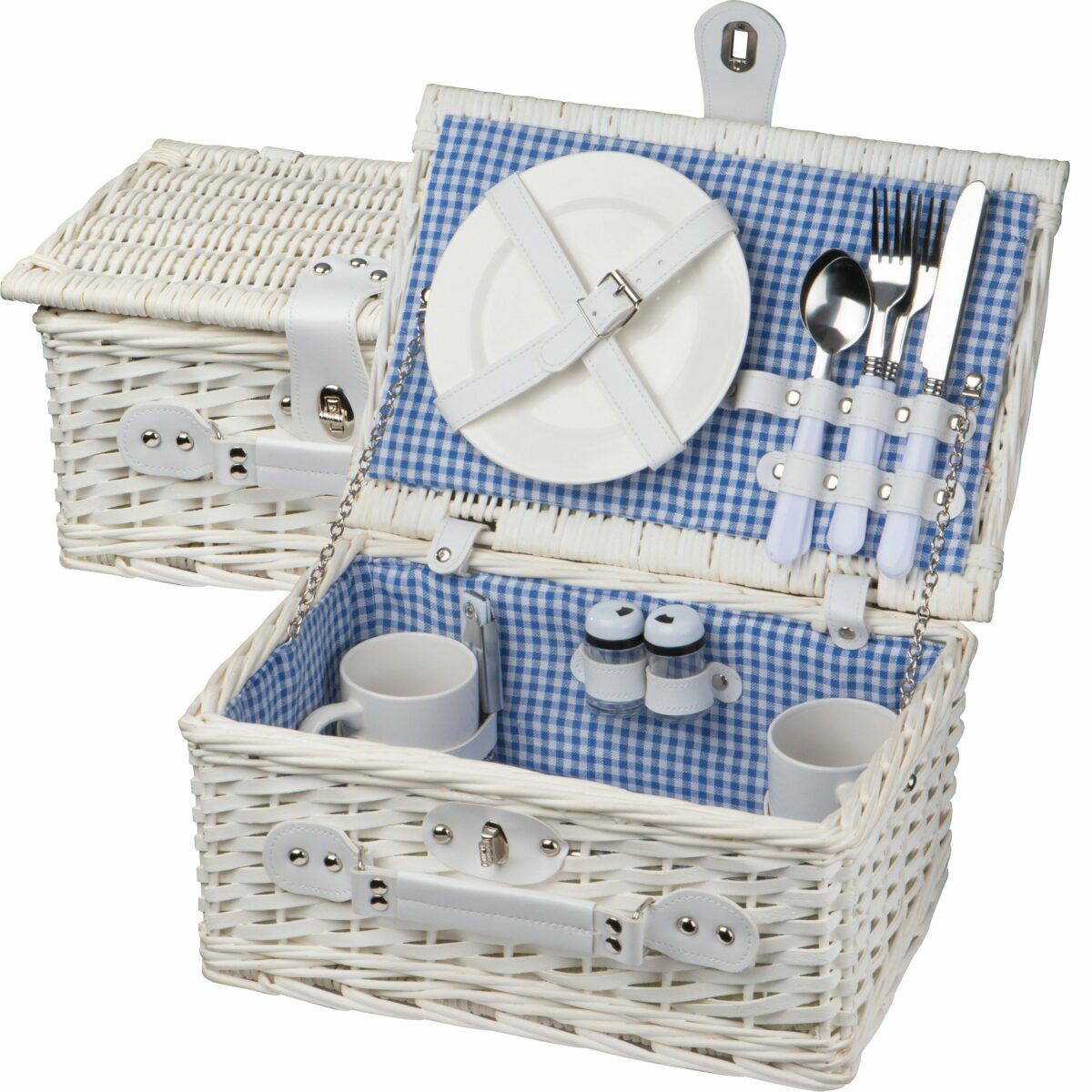 White Picnic Basket - Image 1