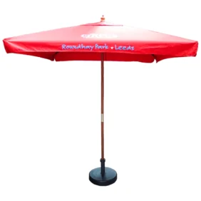 2M Square Wooden Parasol