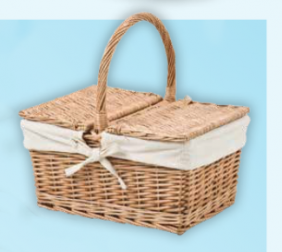 Country Double Lidded Picnic Basket