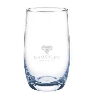 Branded Glass Tumbler With Transparent Ombre Effect