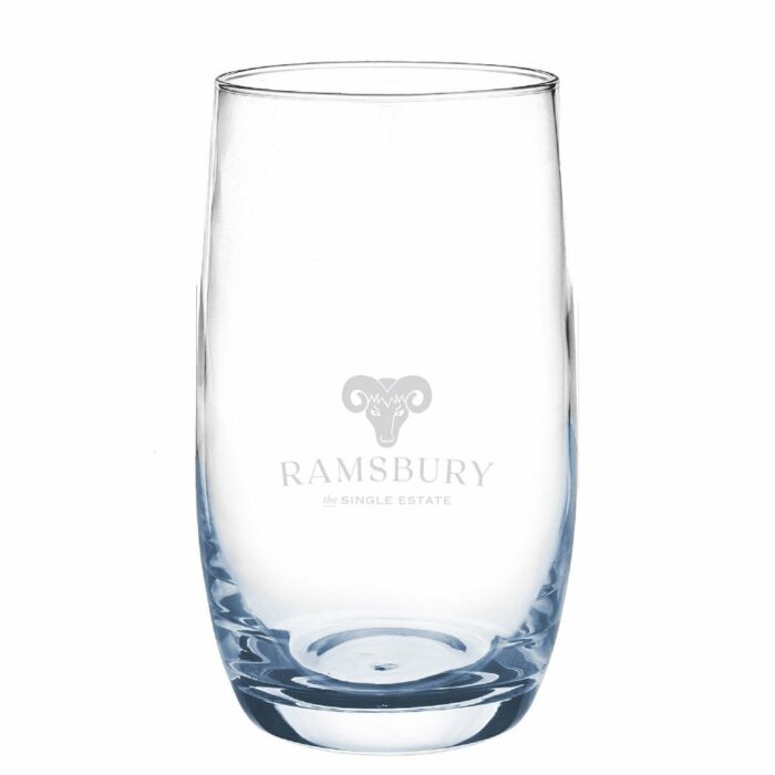 Branded Glass Tumbler With Transparent Ombre Effect