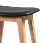 Branded Oak Bar Stool Top Finish Without Stitching