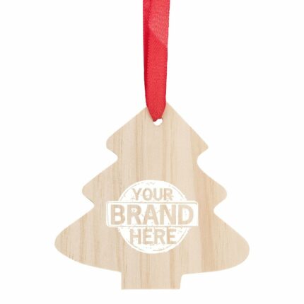 Branded Promotional Christmas Tree Decoration Made of Tree