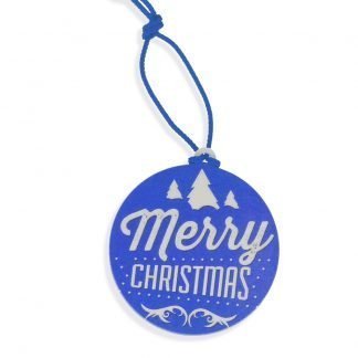 Promotional Eco Christmas Tree Bauble From Recycled Plastic Blue