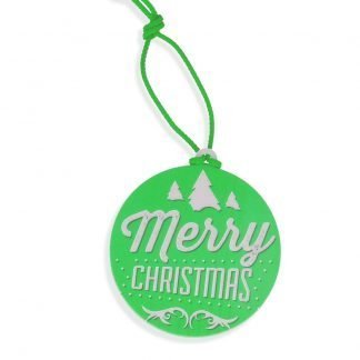 Promotional Eco Christmas Tree Bauble From Recycled Plastic Green
