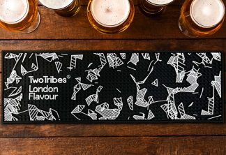 Large PVC Bar Runner With Beer Glasses On Bar