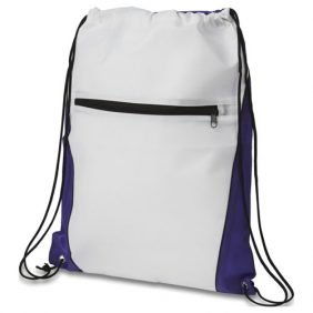 contrast drawstring bag