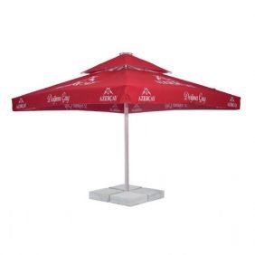 layered two-tone parasol