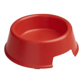 recyclable 450ml dog bowl in red
