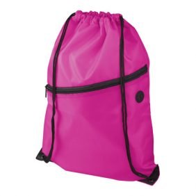 zippered drawstring bag