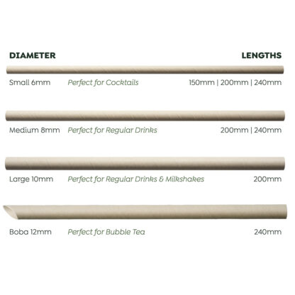Various Sizes Of Promotional Bamboo Straws