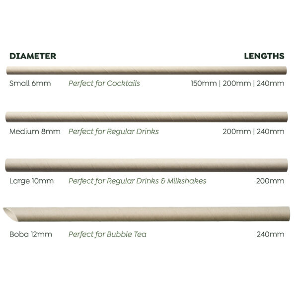Various Sizes Of Promotional Bamboo Straws