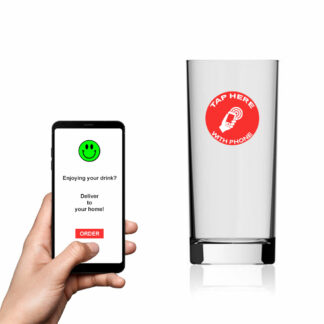 Smart Logo Printed Cocktail Glassware with NFC