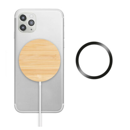 Magnetic bamboo wireless charger