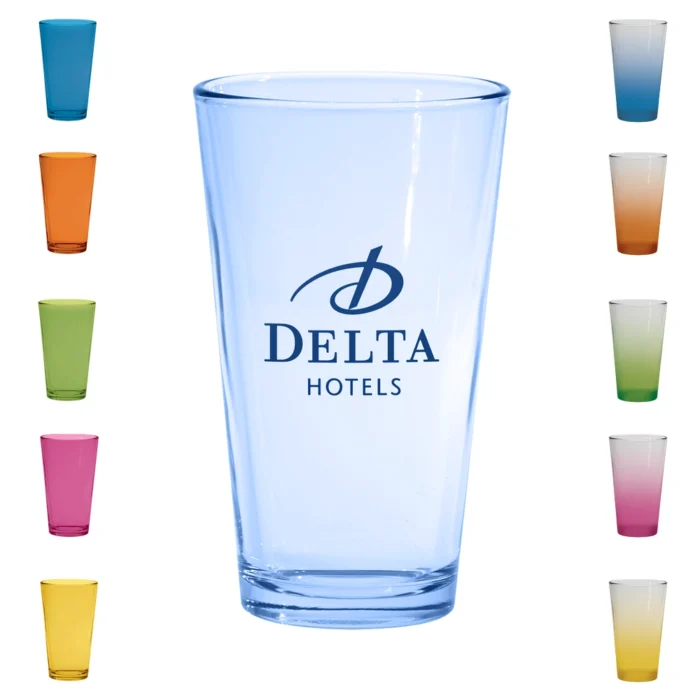 Colour Coated Conical Pint Glass