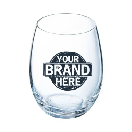 Curvy Gin Glass With Custom Printed Logo Example